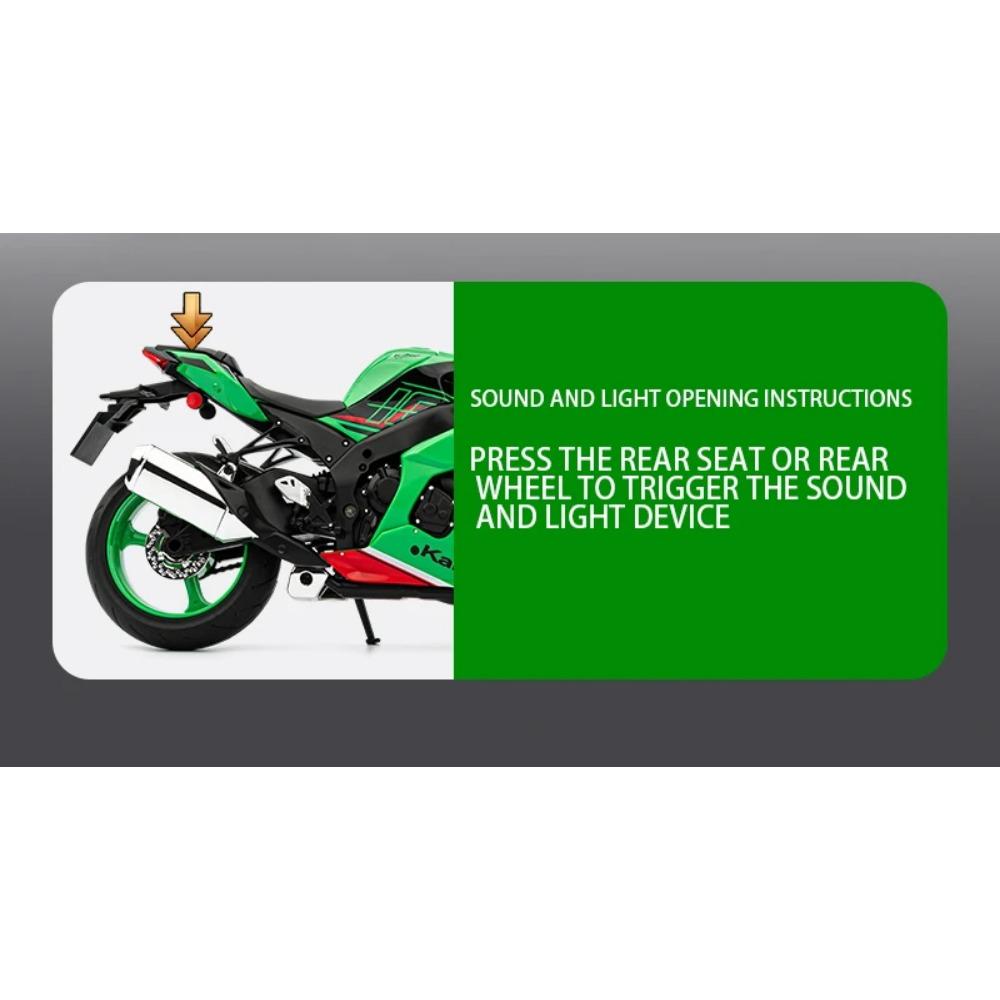 1/9 Scale Kawasaki Ninja ZX-10R Supermotor Alloy Metal Diecast Model Motorcycle Classic Ornaments Ornaments Outdoor Hobby Collection