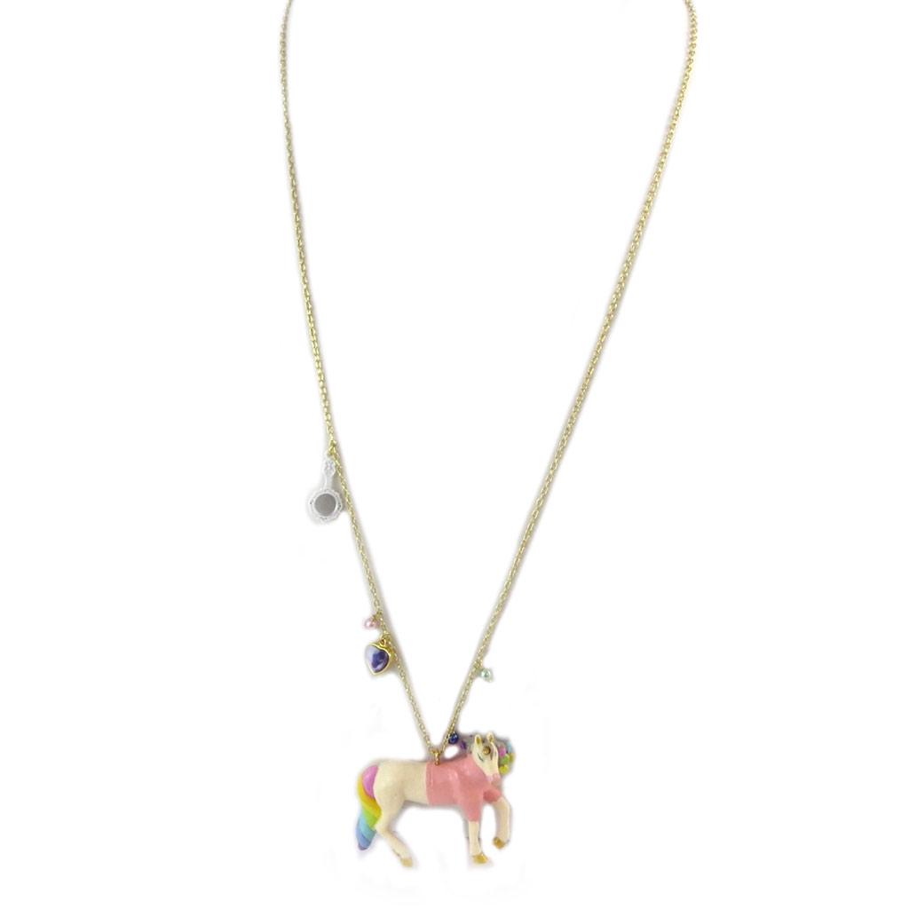 Les Trésors De Lily [P2001] - Handmade Necklace / Necklace 'Monde Merveilleux' (Unicorn) Multi-colored Gold
