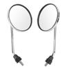 2pcs Motorcycle Rearview Mirror 8mm Thread Chrome Plated Round Universal for Street Bikes ATV
