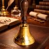 Декоративный Латунный Колокольчик с Деревянной Ручкой Морской Навигационный Колокол Акцент для Дома