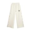 Puma Luxe Sport T7 Button Up Wide Leg Pants Unisex Pants Snow-White 620853-87