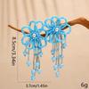Elegant Crystal Flower Tassel Earrings - Exquisite, High-End Jewelry for Gentle Ladies