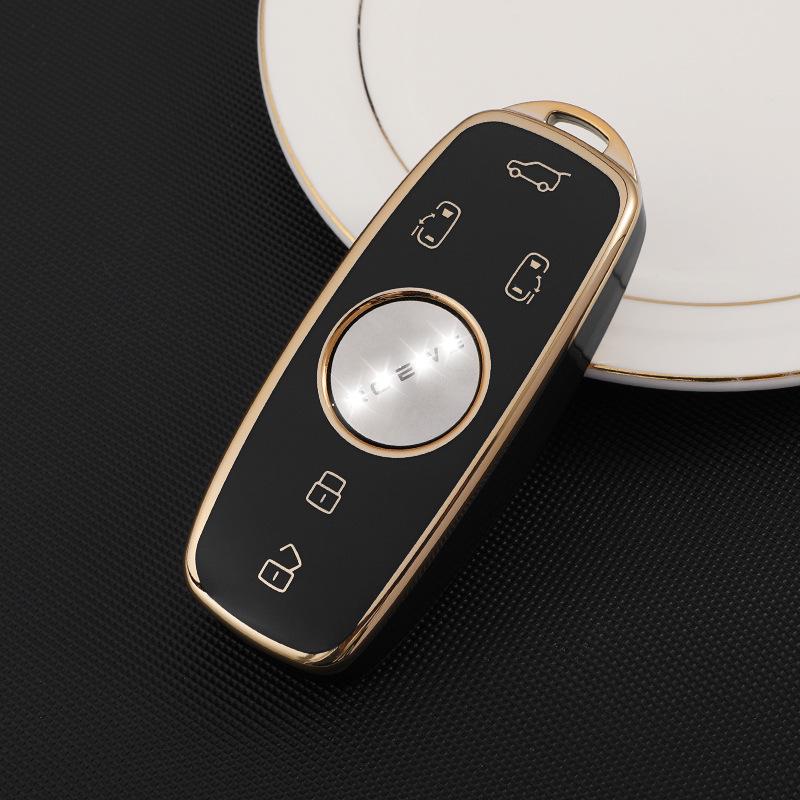 Roewe iMAX8 Key Case: Premium Gold-Edged Shell for MPV Business Cars, Suitable for Men and Women