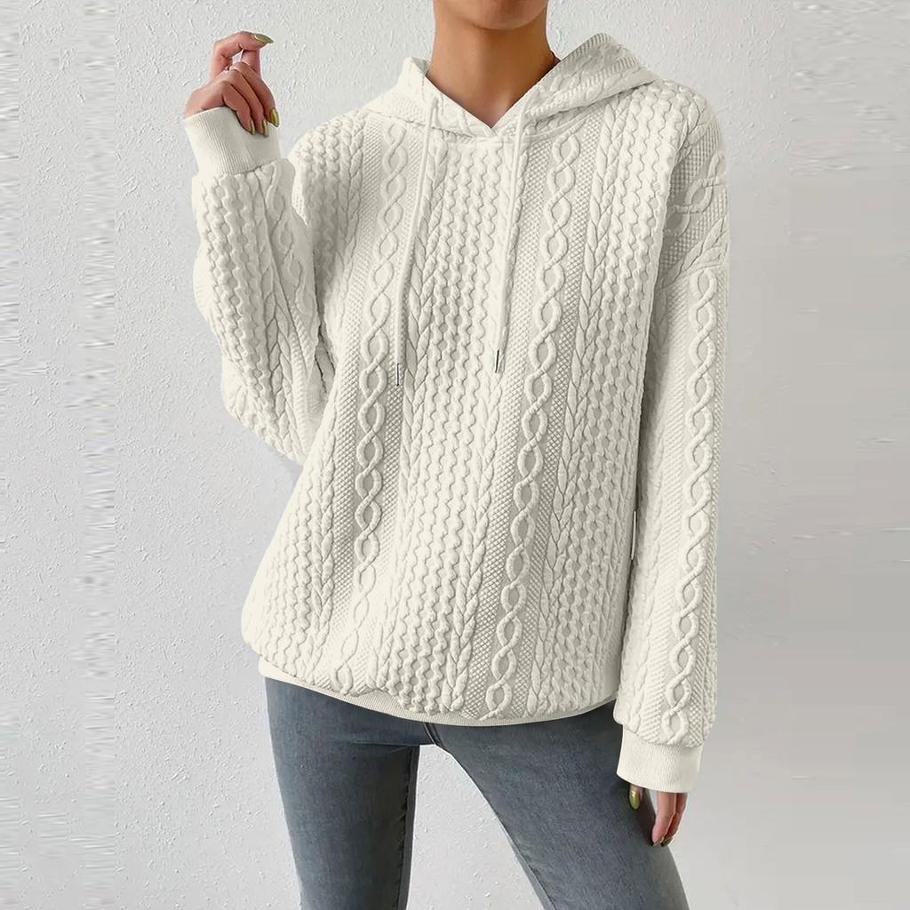 Женские толстовки с длинным рукавом, повседневные однотонные толстовки с капюшоном на шнурке для женщин, пуловер