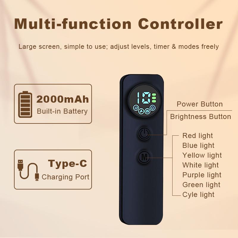Whatnot 4 Modes Portable LED Face Mask Intelligent Timing Wireless LED Facial Anti Wrinkle Compact Beauty Mask for Travel USD