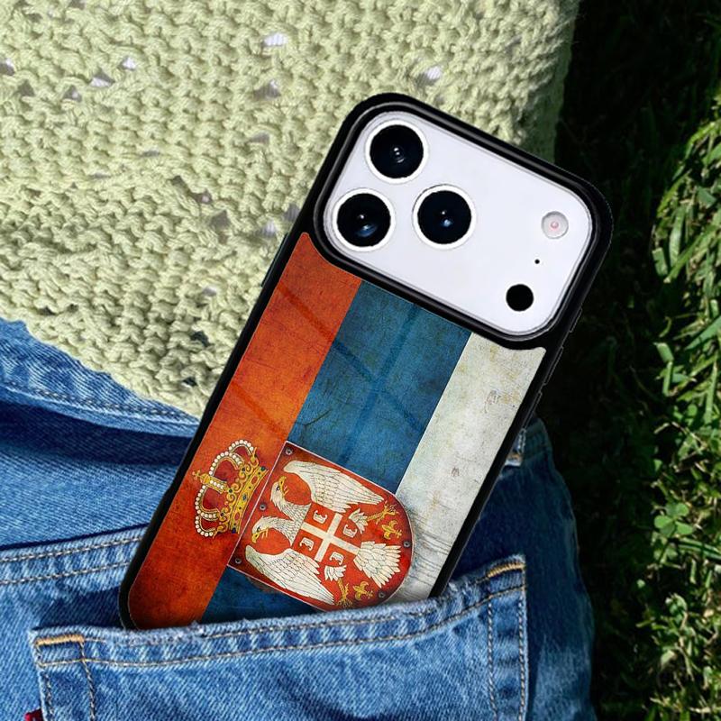 Флаг Сербии Сербский чехол для телефона Совместим с для IPhone 17air 16e 15 14 13 12 11Pro Max 17 Air