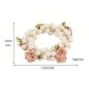 1Pcs Elegant Flower Pearls Hair Band High Elastic Hair Tie New Rubber Hairband  For Women Girls