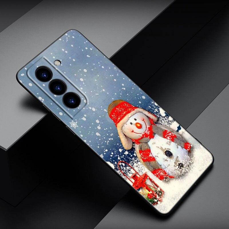 Чехол для телефона Merry Christmas для Samsung Galaxy S22 Pro S21 S20 FE Ultra S10 Lite S10 S10E S9 S8 Plus, мягкий черный чехол из ТПУ