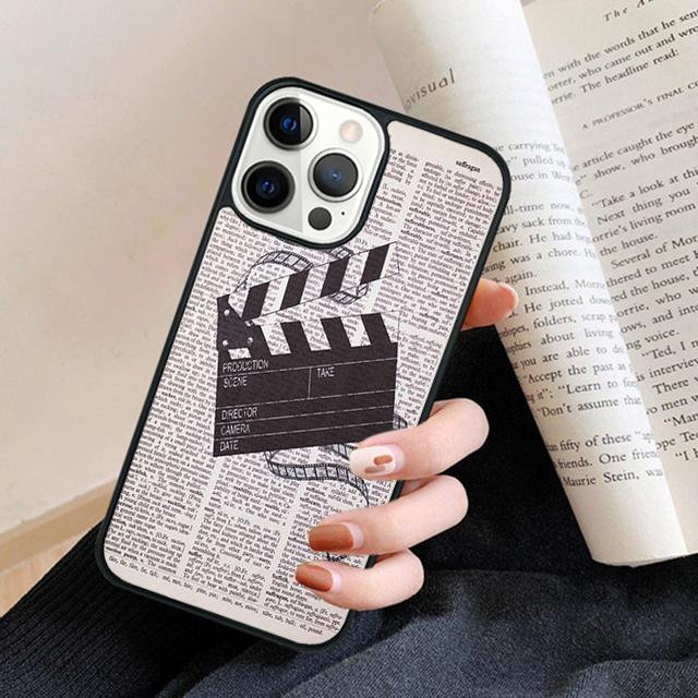 Чехол для телефона с изображением кинохлопушки для iPhone 17 Air 16 15 14 13 11 12 Pro Max Plus.