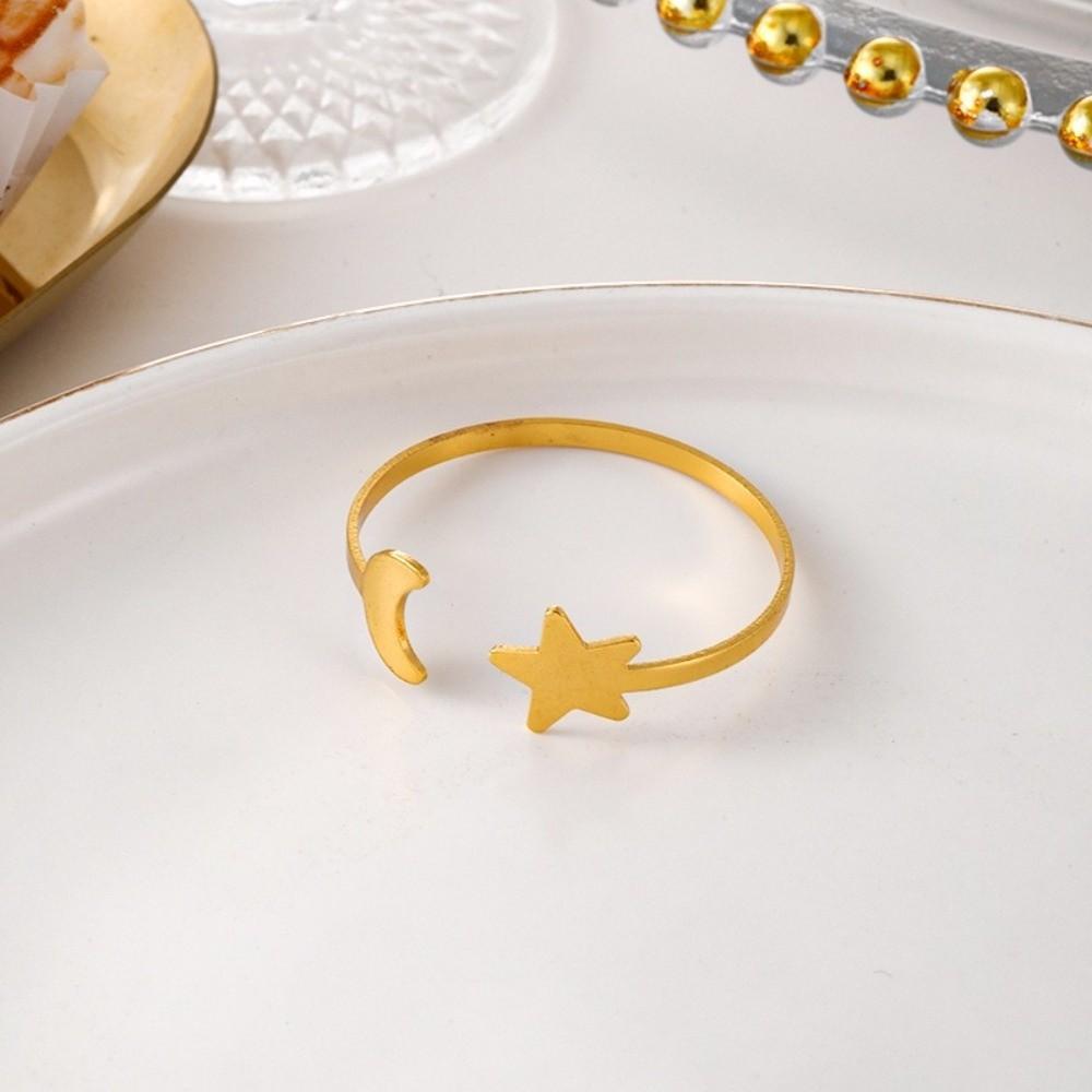6PCS Modern Star Napkin Buckle Minimalist Serviette Ring Festival Party Napkin Buckle Table Setting