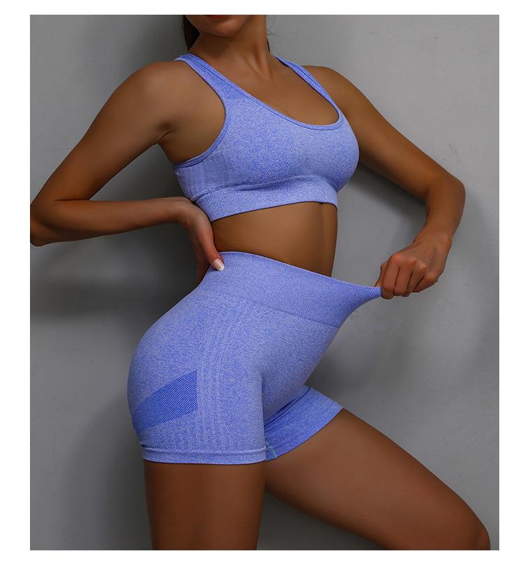 Женский европейский и американский костюм для йоги: Комплект: Спортивный бюстгальтер и шорты для бега