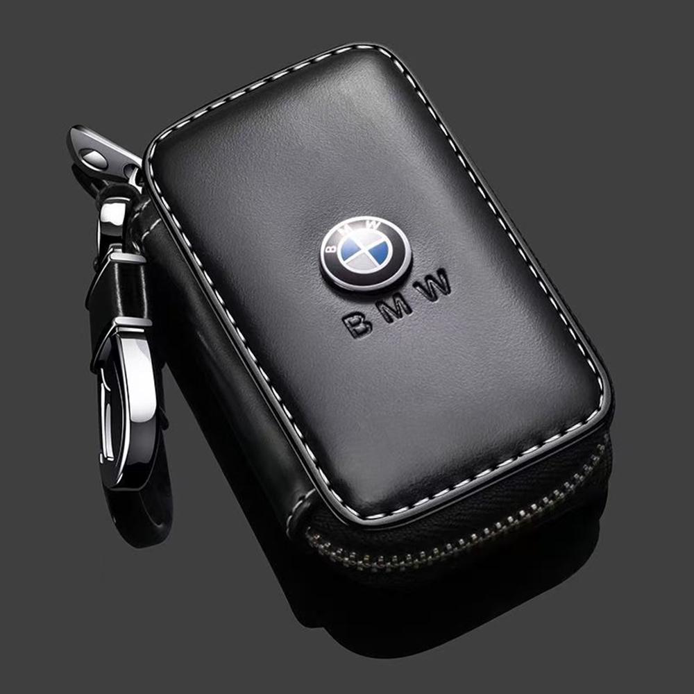 ARTO7 Car Sticker Leather Car Key Case Protection Auto Key Bag Key Chain Cover for BMW E46 E90 E60 F30 F10 G30 G20 G32 X1 X2 Accessory
