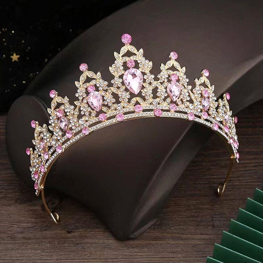 Элегантная Корона для Волос Сияющие Свадебные Хрустальные Украшения для Волос Тиары Принцессы Головной Убор Свадебные Украшения