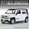 1:22 Wrangler Rubicon Suzuki Hustler Литые игрушки Модель автомобиля из сплава Открывающиеся двери Звук Свет Инерционный автомобиль Подарок другу на день рождения