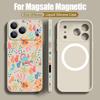 Магнитный чехол для телефона Magsafe для iPhone 17 Pro Max 16e Air 16 15 14 13 12 Pro Max 11 Мультяшный Креативный Принт ТПУ Чехол с ремешком