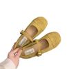 Туфли-лодочки светло-красного цвета для девочек, весна-осень 2025 года, новые ретро-туфли из нежной замши «Мэри Джейн», плоские шапочки