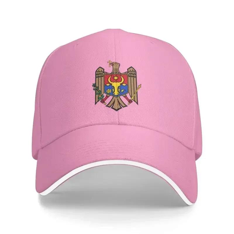 Панк Герб Молдовы Бейсболка Мужская Женская Дышащая Кепка Папы Защита от Солнца