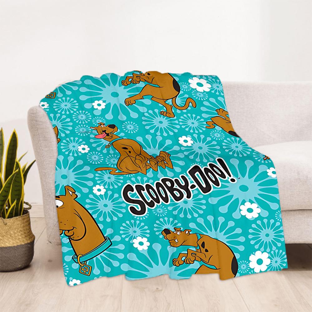 1 шт. Плед Scooby-Doo для улицы, легкий фланелевый, мягкий и теплый, для использования в любое время года, для дивана, на открытом воздухе018