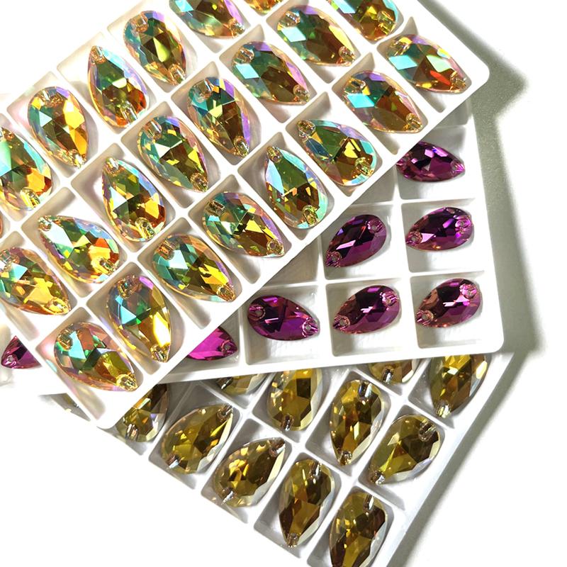 Lucky K9 Super Shiny Sew-on Crystal Citrine 12mm Round Flat Top Lemon Yellow Color Sew on Rhinestone for Dress Shoes