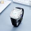Для ремешка Cartier Santos Силиконовый браслет Высококачественный Резиновый ремешок для часов Водонепроницаемый резиновый ремешок 21 мм черный синий наручный ремешок