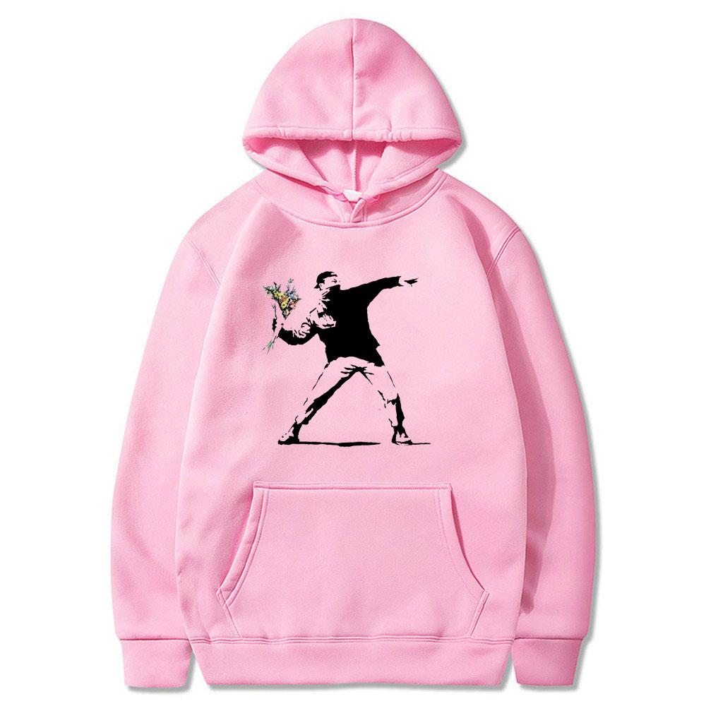 Забавные унисекс цветочные метатели Бэнкси Панда Пистолеты Городское искусство толстовки женские толстовки унисекс толстовка хипстер Харадзюку ретро с капюшоном толстовка