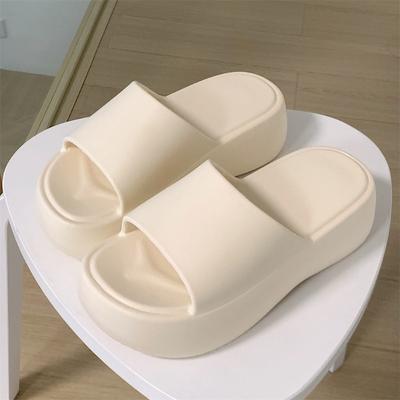 Повседневная уличная обувь на мягкой толстой подошве, увеличивающая рост, с одним ремешком через плечо, женские пляжные сандалии на плоской подошве