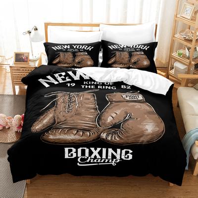 Комплекты постельного белья 3D Boxing, пододеяльник с наволочкой, двуспальная кровать размера Queen King, постельное белье