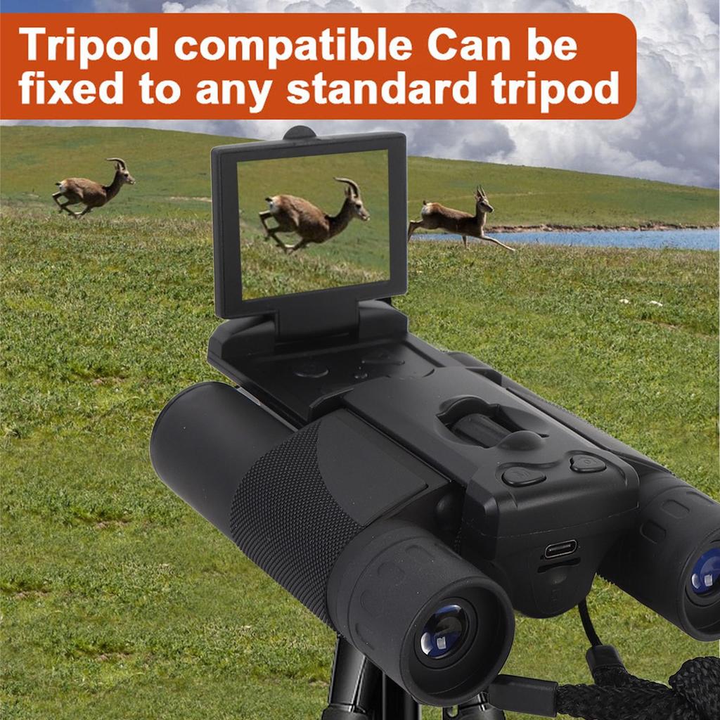 10x25 Digital Binoculars with Camera for Color 8x Digital 48MP Video and Photo Large View Binoculars for Birdwatching and Travel Adults, 2-Inch