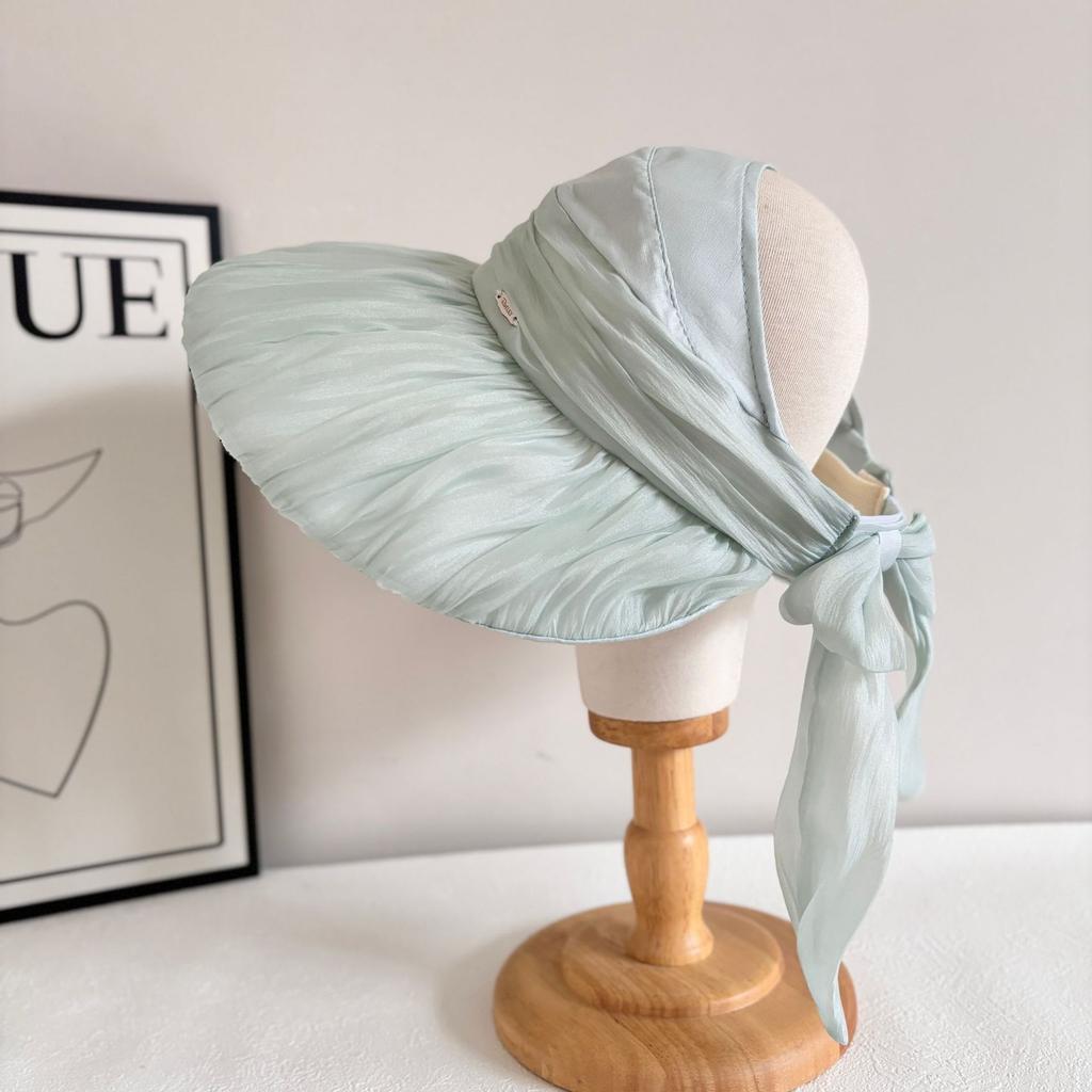 Модный солнцезащитный козырек от солнца, элегантная сетчатая шляпа-цилиндр, женская летняя шляпа для пикника, солнцезащитный крем для пляжа, шляпа с дыркой от солнца