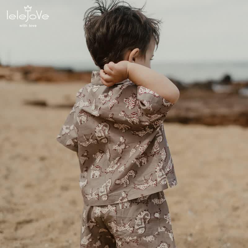 Летняя рубашка с коротким рукавом для мальчика LELE JOVE