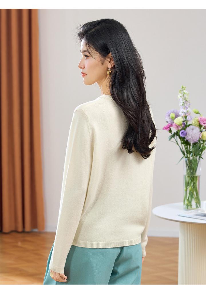 [Thick Cotton Wool 100%] Autumn and Winter New Style Letter Embossed Personalized Women's Woolen Sweater
