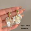 Pure White Women's Dangle Earrings Blooming Flower Acrylic Enamel Butterfly Imitation Pearl Heart Hanging Earrings Elegant Brinc