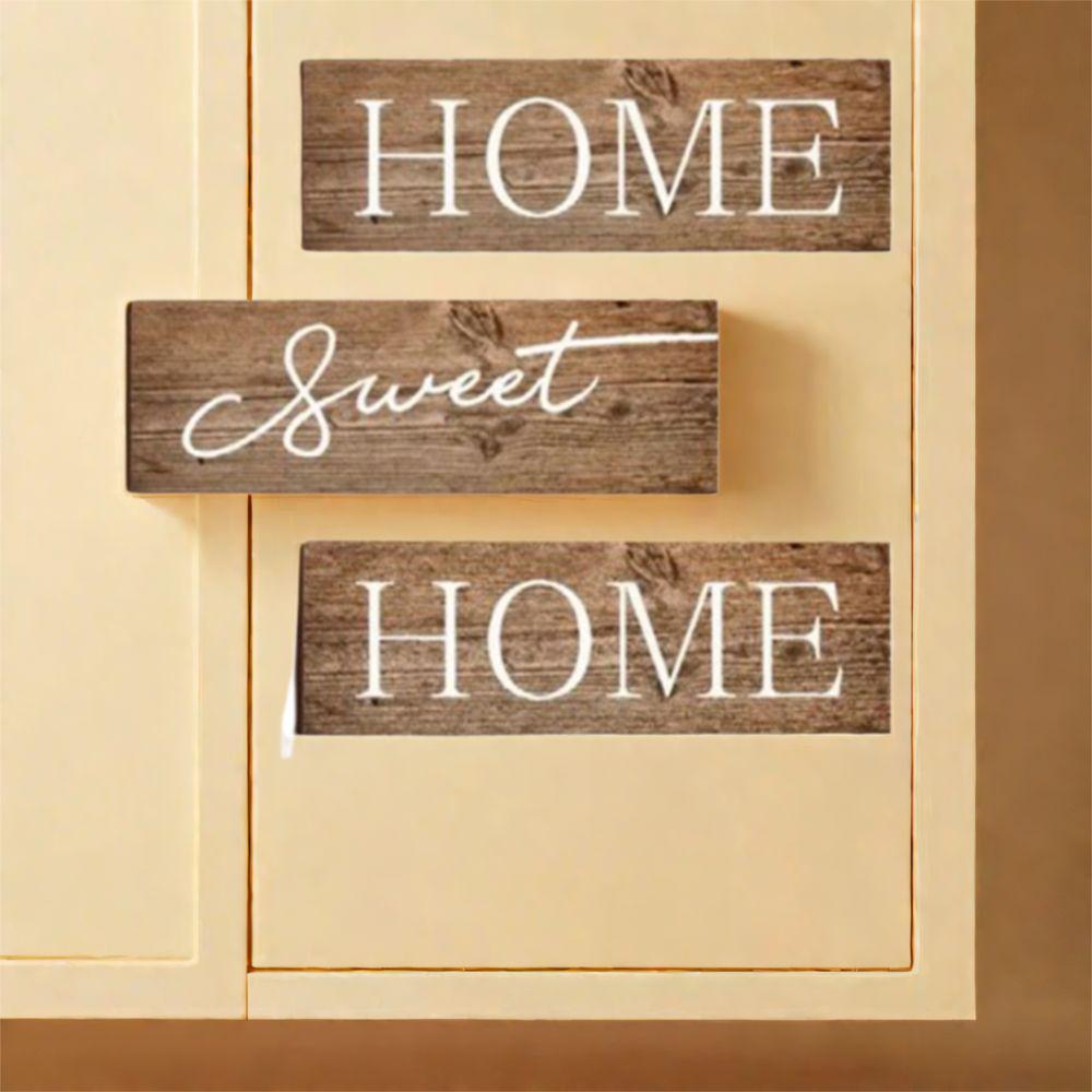 The Feeling of Returning Home Letters Sign Rustic Style English Letter Hanging Board Wedding