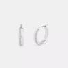 Pav  Hoop Earrings Silver