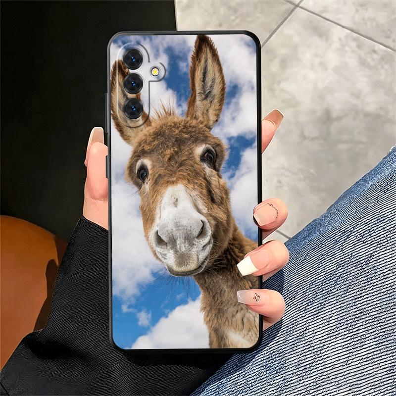 Забавный Осел Животное Мягкий Чехол для Телефона для Samsung A17 A37 A57 A16 A26 A36 A56 A15 A25 A35 A55 A14 A24 A34 A54 A13 A23 A33 A53 A52