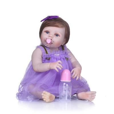 NPK 55см Reborn Baby Toddler Girl Princess Doll Реалистичная очень мягкая силиконовая кукла для всего тела, игрушка для ванны
