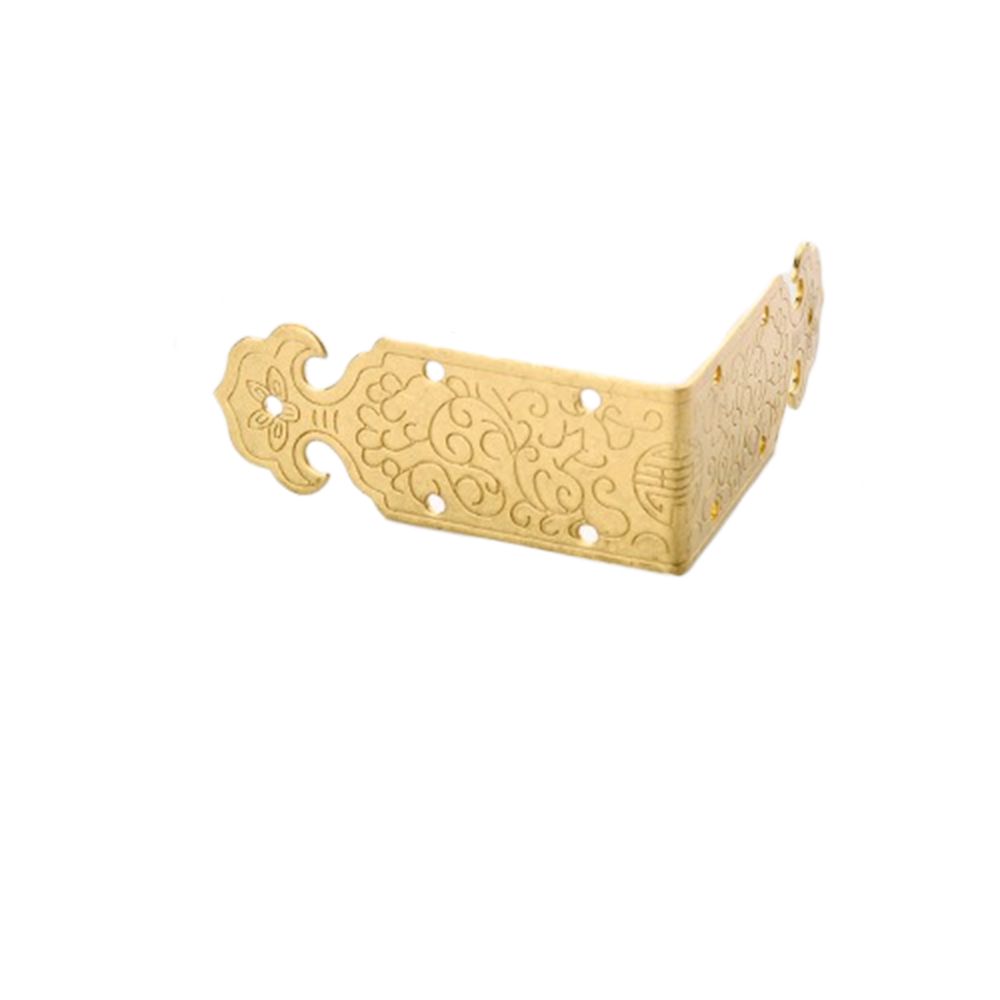 Foot Bracket Crafts Carved Metal Antique Bronze Corner Protector Box Decor Corner Brackets
