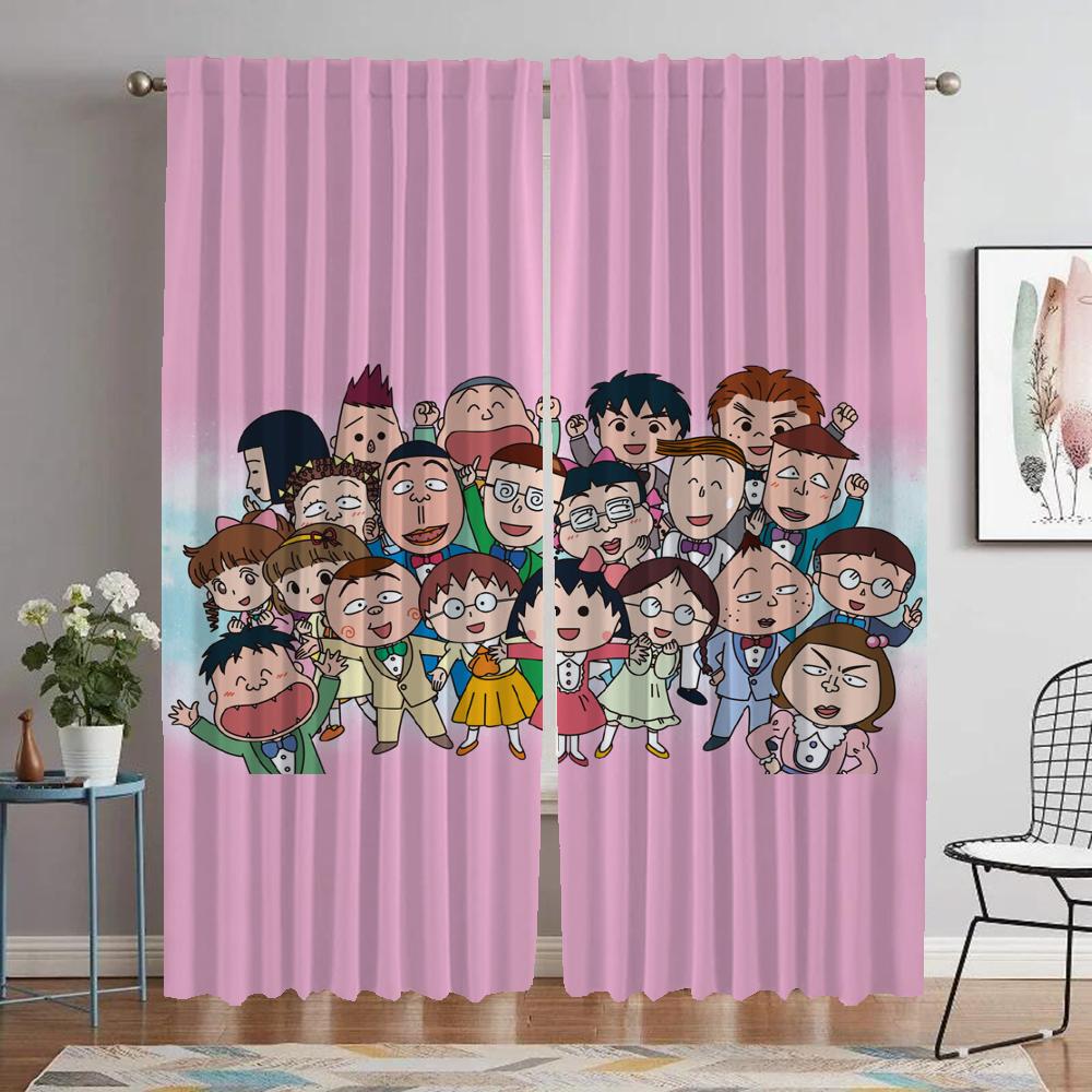 Chi-bi Maruko Home Interior Curtains for Living Room Curtain Shades Partition Tulle for Bedroom Halloween Decoration Kitchen