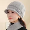 Шапка для матери среднего возраста, женская зимняя бархатная теплая шерстяная шапка для пожилых людей среднего возраста, бабушки, бабушки, хлопковая шапка, шарф для пожилых людей