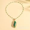 Beauty Waist Jade Necklace Women'S Retro Noble Ol Temperament Bamboo Collarbone Chain