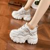 Dad Shoes Women's 2025 Summer New Small Thick Sole 10cm Height Increase Women's Shoes Versatile Hollow Mesh Sandals