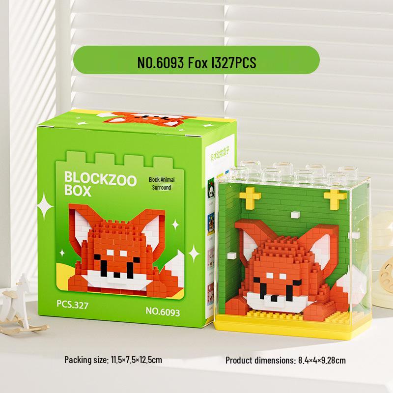 Квадратный Зоопарк Санта Клаус Панда и Тигр Строительные Блоки - Совместимы с Лего, Идеальный Подарок