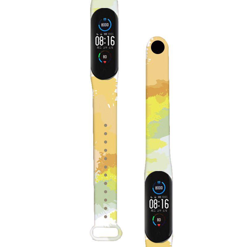 Стильный ремешок с граффити в стиле Моранди для Xiaomi Mi Band 3/4/5/6, регулируемый и влагостойкий