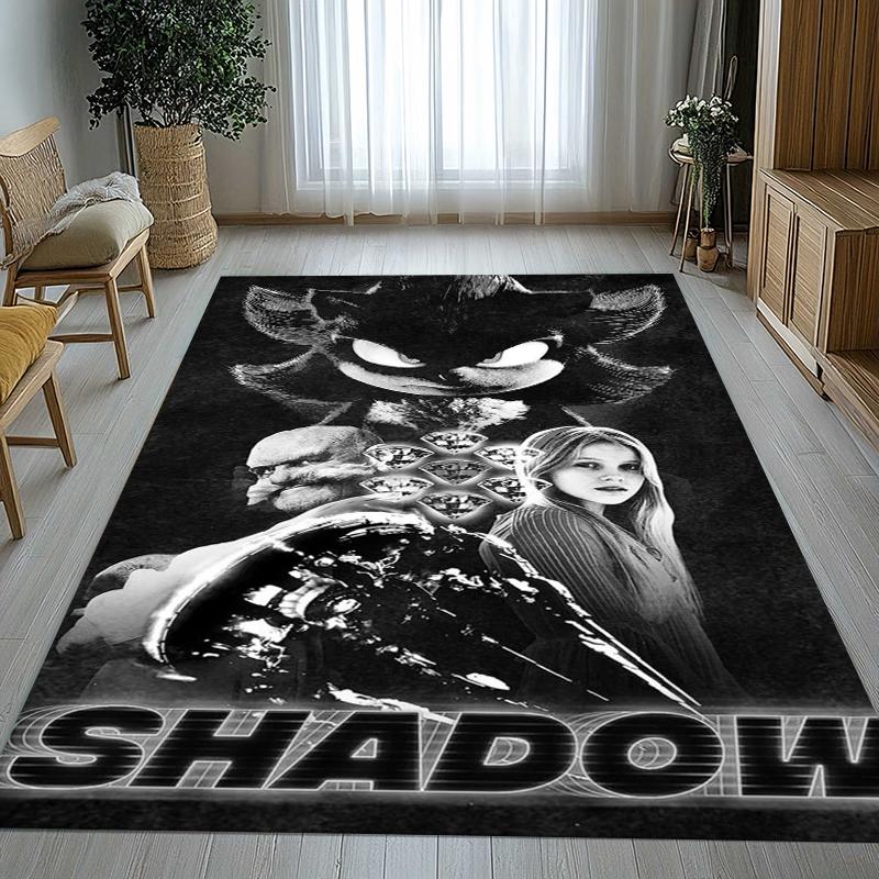 Retro S-Sonic Cartoon Games Living Room Non-Slip Area Rug Soft Carpet for Bedroom Kids Playroom Sofa,Home Decor Doormat Gift