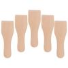 STOBAZA 5-Piece Small Wooden Spatula, Butter Cake Spatula, Cream Spatula, Wooden Cake Scraper, Mini Turner, Cooking Shovel, Multipurpose Spatula for H