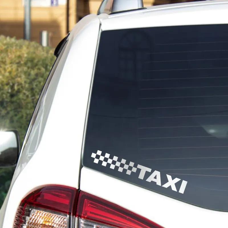 2 шт. Универсальная светоотражающая наклейка TAXI с сеткой, Стайлинг автомобиля, Полоски на боковую дверь, Наклейки на кузов автомобиля, Декор, Аксессуары