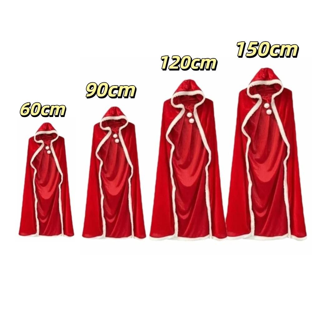 Red Color Hooded Cloak Shawl Unisex Christmas Cloak New Cosplay Cape Christmas Party