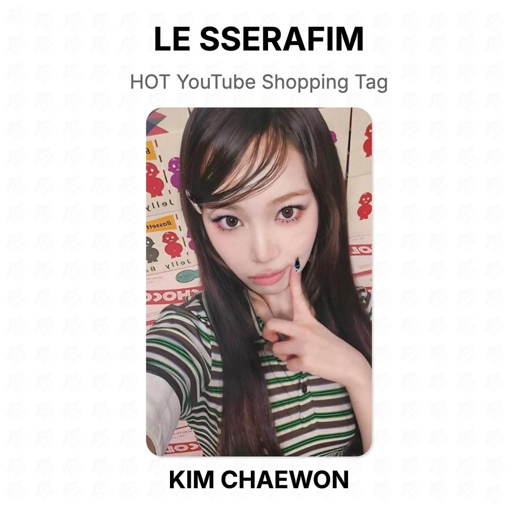 LE SSERAFIM ГОРЯЧАЯ официальная фотокарточка с тегом YouTube Shopping