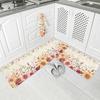 Fall Watercolor Flower Leaves Kitchen Mat Entrance Doormat Decor Corridor Balcony Rugs Bathroom Non-Slip Floor Mat Foot Mat