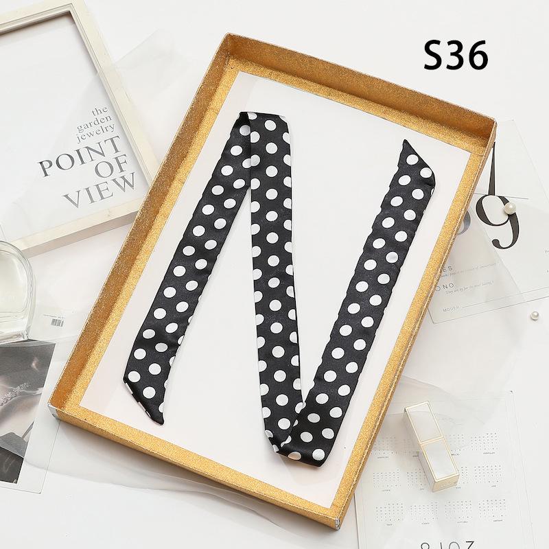 Solid Color Scarf, Women'S Slim And Long Scarf, Decorative Tie Bag, Ribbon, Versatile Headband, Bow Belt, Fashionable Scarf